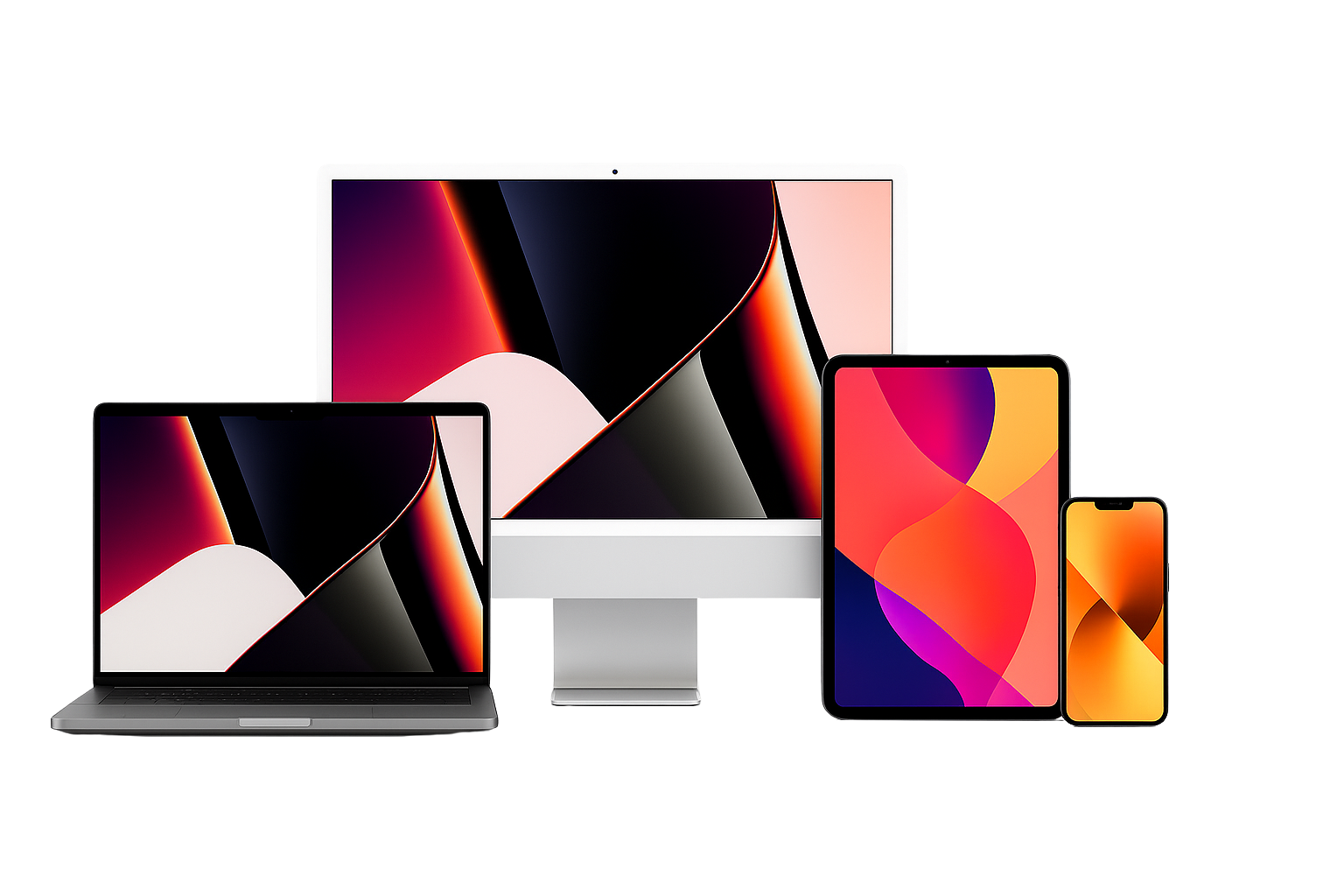 iMac, MacBook, iPad and iPhone